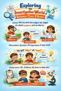 exploring the investigative world of science class 8 Easy notes