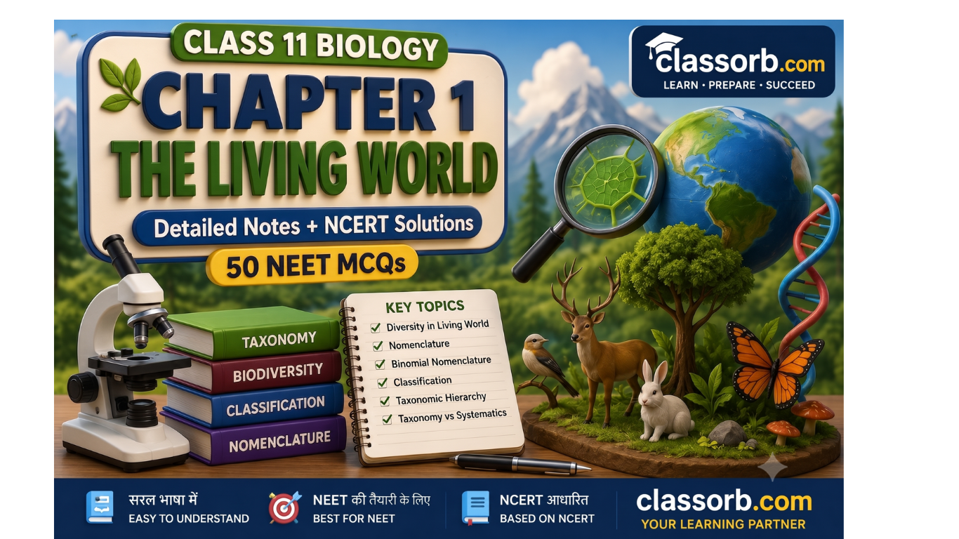 Class 11 Biology Chapter 1 The Living World Notes, NCERT Solutions & 50 NEET MCQs